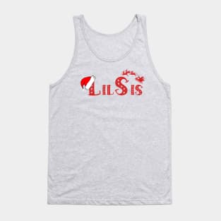 Christmas Family Name "Lil Sis" Photo Design Shirt Tank Top